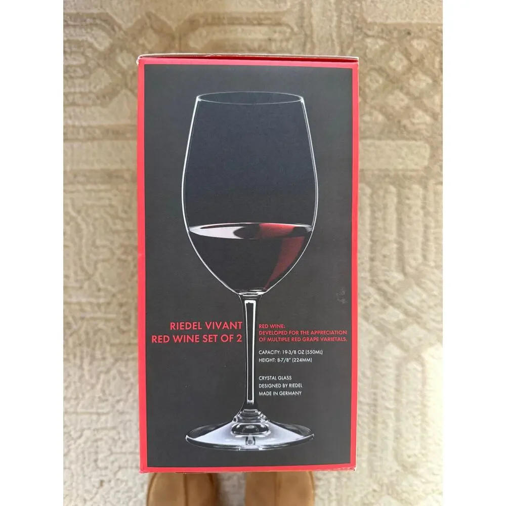 NWT Riedel 3pc Vivant Cabernet Wine Glasses and Decanter